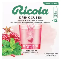 Ricola Drink Cubes Granatapfel Minze ohne Zucker