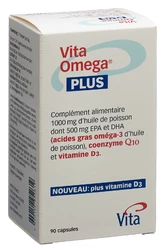 Vita Omega Plus Kapsel 1g Fischöl 30mg Q10