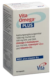 Vita Omega Plus Kapsel 1g Fischöl 30mg Q10