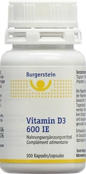 Burgerstein Vitamin D3 Kapsel 600 IE