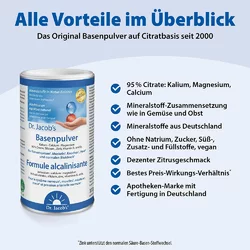 Dr. Jacob's formule alcalinisante poudre original citrate-minéraux potassium magnésium calcium