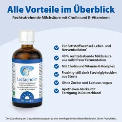 Dr. Jacob's Lactacholin Getränkekonzentrat mit 40% rechtsehender Milchsäure