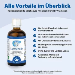 Dr. Jacob's lactacholin concentrée avec 40 % d'acide lactique dextrogyre