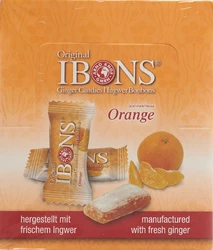 IBONS Ingwer Bonbon Display Orange 12x60g