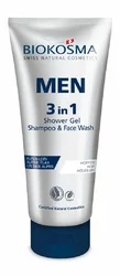 BIOKOSMA MEN 3 in 1 Shower Gel & Shampoo & Face Wash