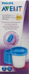 Philips Avent Aufbewahrungsbecher 180ml 5 Becher, 5 Deckel