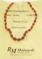 R. Mainardi Edelsteine Natu Benstein 32cm Baock Silbeveschluss Bensteinkette