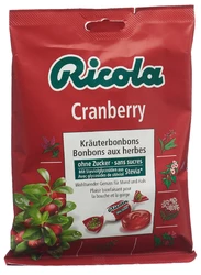 Ricola Cranberry Kräuterbonbons ohne Zucker mit Stevia