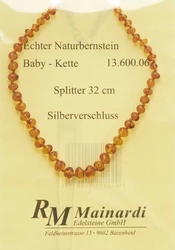 R. Mainardi Edelsteine Natu Benstein 32cm Splitte Silbeveschluss Bensteinkette