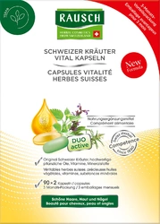 RAUSCH capsules vitalité herbes suisses 3 embal mensuels