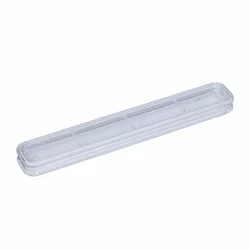 Herba Zahnbürstenköcher transparent mit Silberrand