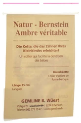 Kern Natur Bernstein Barockkette 35cm Bébé