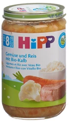 HiPP Gemüse u Reis mit Kalbfleisch 8M Bio