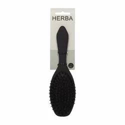 Herba Haarbürste Natur-Polyamidborsten schwarz oval
