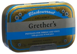 Grethers Blackcurrant Pastillen ohne Zucker