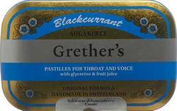 Grethers Blackcurrant Pastillen ohne Zucker