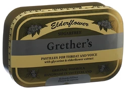 Grethers Elderflower Pastillen ohne Zucker