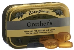 Grethers Elderflower Pastillen ohne Zucker