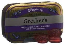 Grethers Blueberry Pastillen ohne Zucker