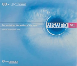 Vismed Gel 3 mg/ml Hydrogel Benetzung des Auges