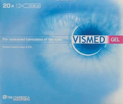 Vismed Gel 3 mg/ml Hydrogel Benetzung des Auges