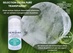 Verdan Alaunstein Grad A+ Marmor Deodorant Stick Mineral 100% natural origin Ecocert