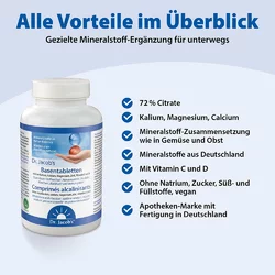 Dr. Jacob's comprimés alcalinisants citrate-minéraux potassium magnésium calcium