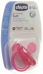 Chicco Physiologischer Beruhigungssauger GOMMOTTO PINK Silikon medium 6-16m DE/FR