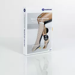 BAUERFEIND VenoTrain Ulcertec Set Moderate AD S plus/long beige