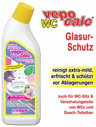 vepocalc WC Reiniger + Glasurschutz schonend Lavendelduft