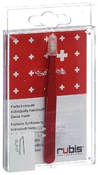 rubis Pinzette schräg rot Inox