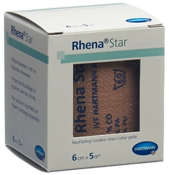Rhena Star Elastische Binden 6cmx5m hautfarbig