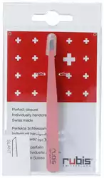 rubis Pinzette schräg rosa Inox