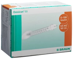 Omnican Insulin 50 0.5ml 0.3x8mm G30 einzel