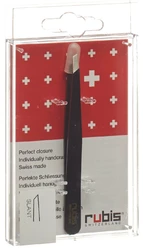 rubis Pinzette schräg schwarz Inox