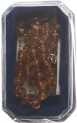 Amberstyle Bernsteinkette cognac hell 36cm mit Karabinerverschluss