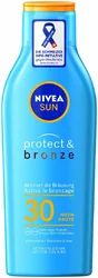 NIVEA Sun Protect & Bronze Sonnenlotion LSF 30 aktiviert die Bräunung