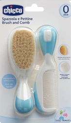 Chicco Kamm und Bürste Naturborsten light blue 0m+