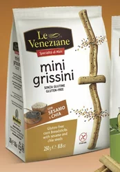 Le Veneziane Mini grissini mit Sesam und Chia glutenfrei