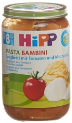 HiPP Pasta Bambini Spaghetti mit Tomaten und Mozzarella 8 Monate