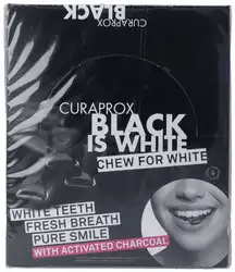 Curaprox Black is White Kaugummi Display mit 12 Blister