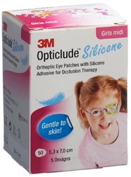 Opticlude Silicone Augenverband 5.3x7cm Midi Girls