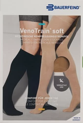 VenoTrain soft A-D KKL2 S normal/short geschlossene Fussspitze caramel