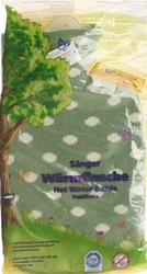Sänger Wärmflasche 2l Strickbezug grün Punkte