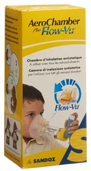 AeroChamber PLUS Flow-Vu mit Maske (1-5 Jahre) gelb