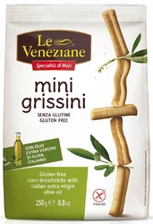 Le Veneziane Mini grissini mit Olivenöl glutenfrei