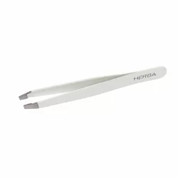 Herba Pinzette schräg Inox weiss