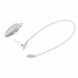 Sundo Serviettenkette 53cm silber mit Clips