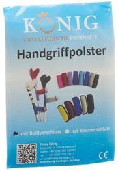 König Griffpolster Krücken schwarz Reissverschluss