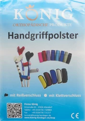 König Griffpolster Krücken schwarz Reissverschluss